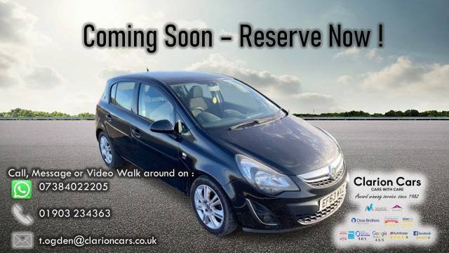 Vauxhall Corsa 1.2 Energy 5dr [AC] Hatchback Petrol Black