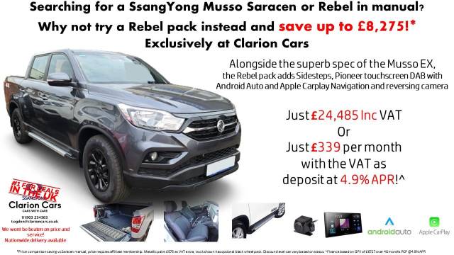SsangYong Musso 2.2 Double Cab Pick Up Rebel 4dr AWD Pick Up Diesel Red