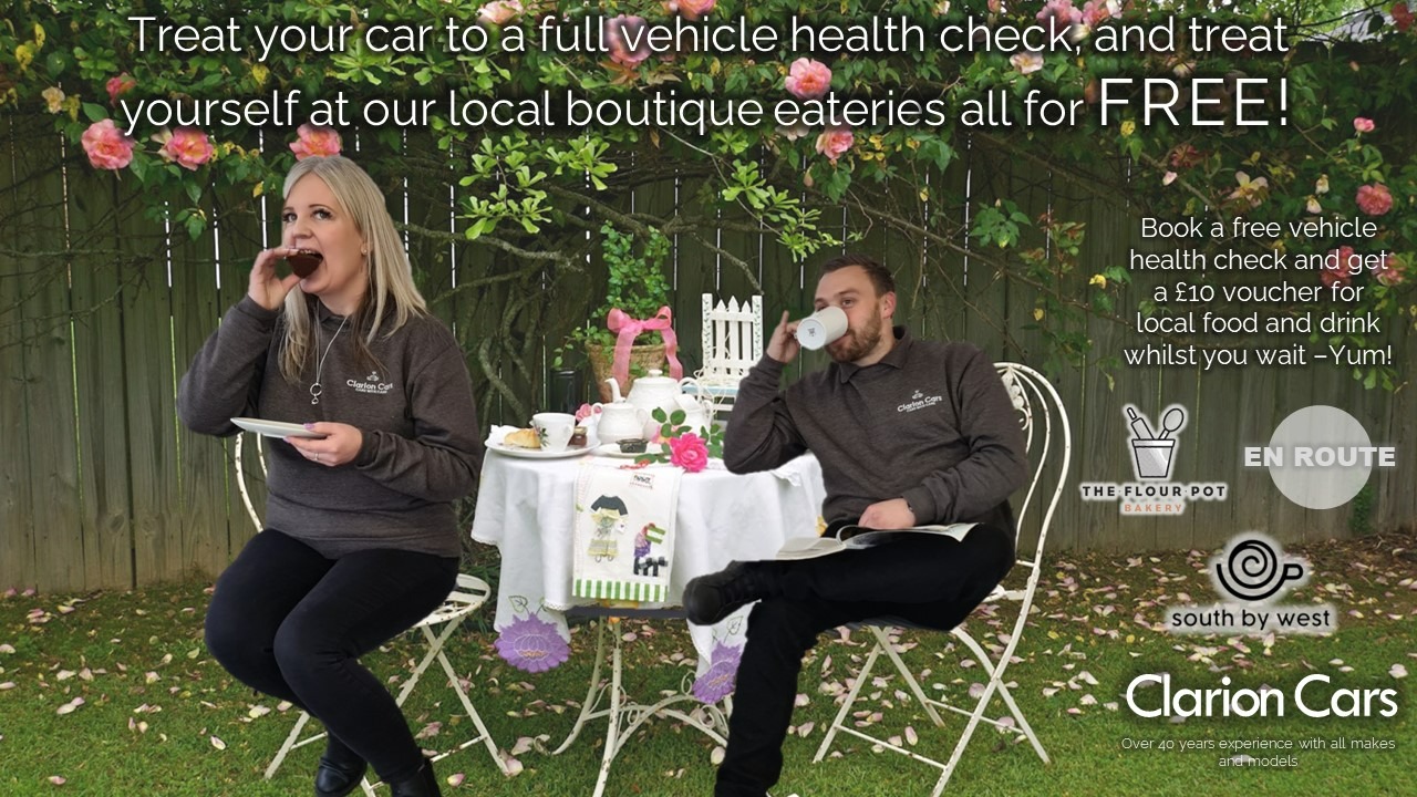 FREE vehicle health check with £10 voucher for our local boutique bakery