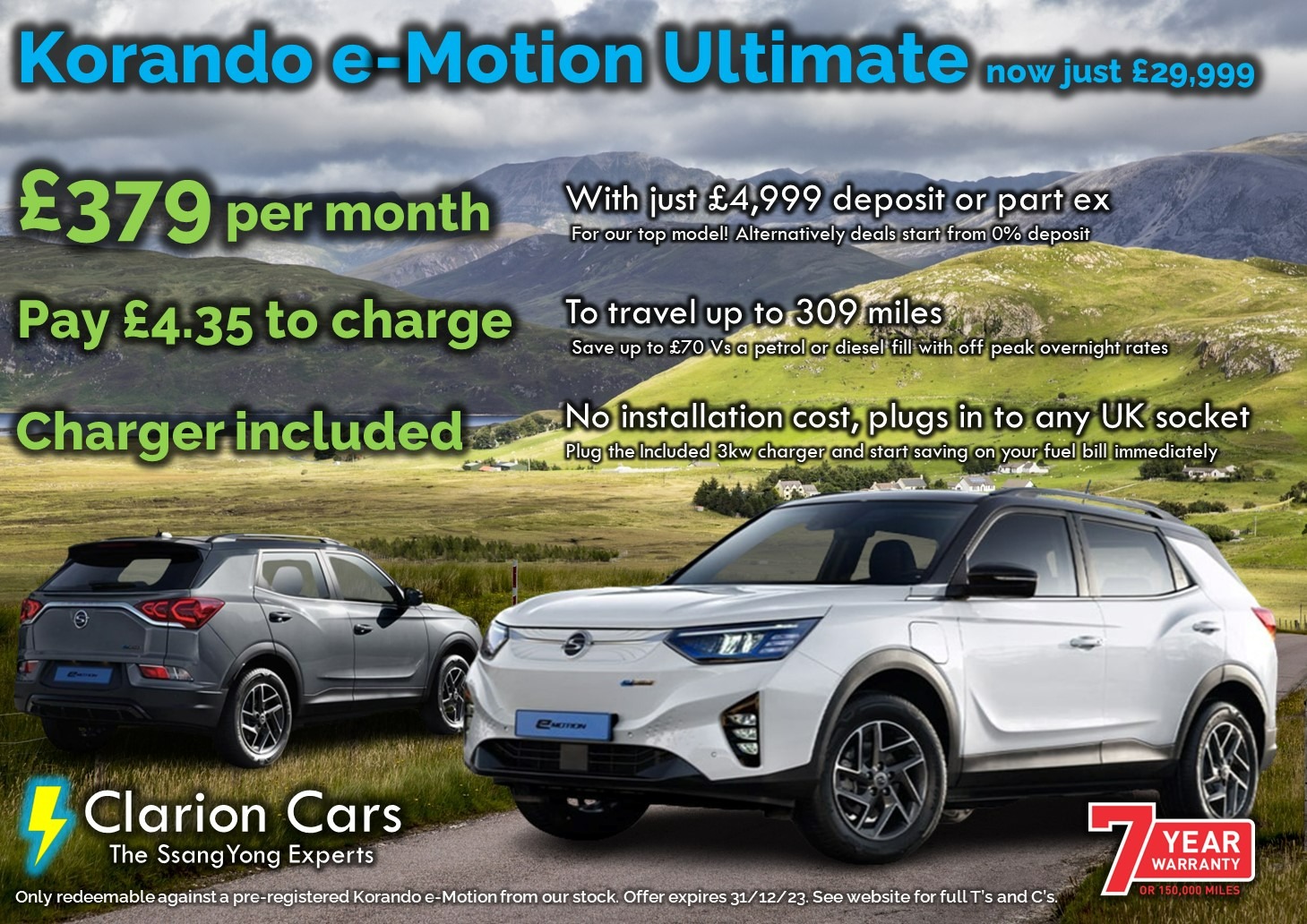 Get your hands on an e-Motion for just £379 per month!